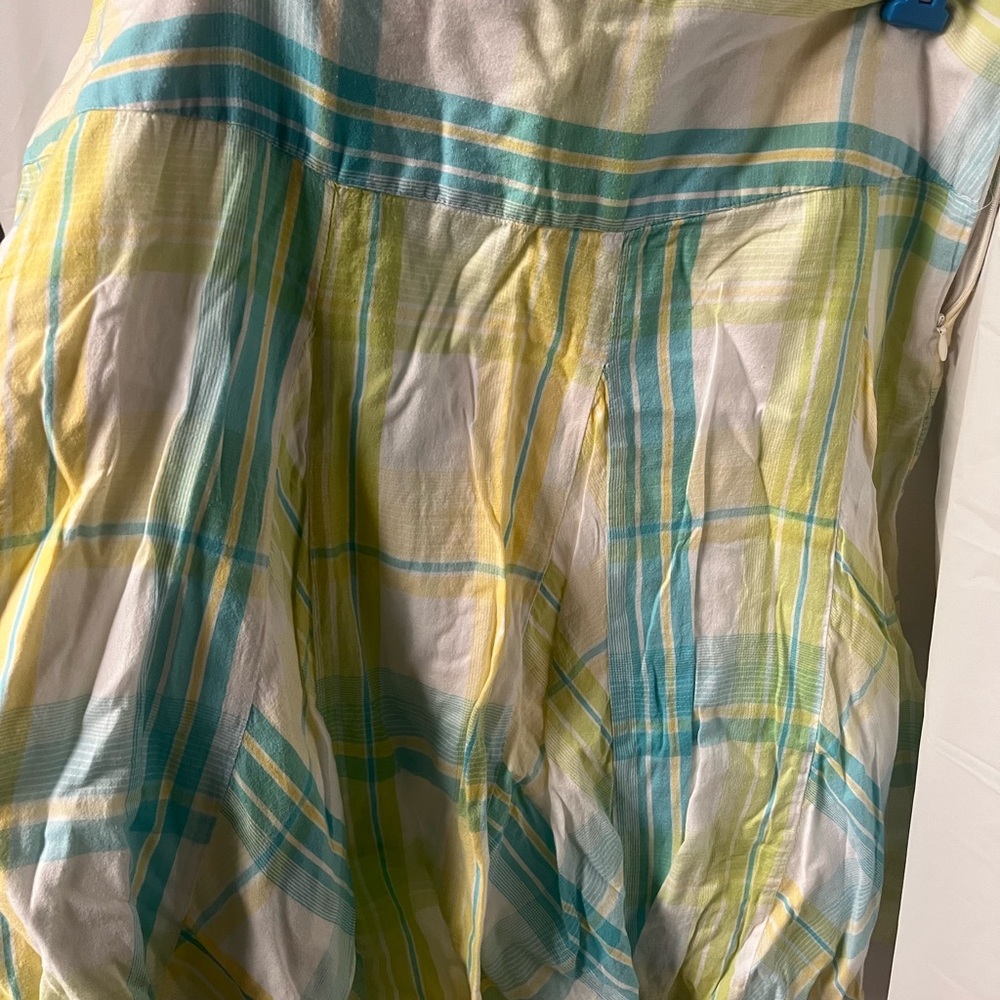 St. John's Bay checked skirt in Blue and Yellow